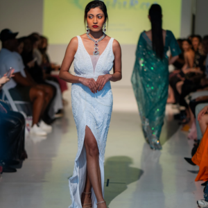 Wedding gown side slit