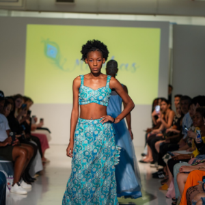 Blue Indo Western Fish Cut Lehenga