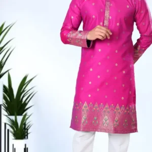 Kurta Pajama - Pink and Gold