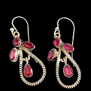 Silver Earring - Light Pink