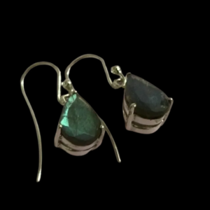 Silver Earring - Light Green