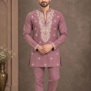 Men's Beads Work Kurta (KT1041100) - Mohikas