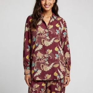Maroon Floral Co-ord Set – Mohikas