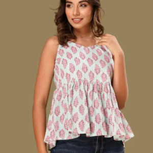 Mint Floral Peplum Camisole Top – Mohikas